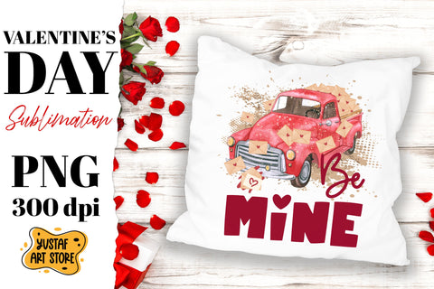 Valentine's Day sublimation Bundle. 6 Valentine's truck PNG Sublimation Yustaf Art Store 