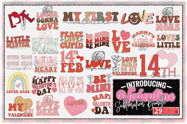 Valentine's Day Sublimation Bundle Sublimation Creativeart88 
