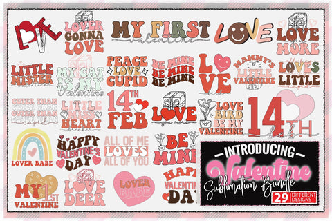 Valentine's Day Sublimation Bundle Sublimation Creativeart88 
