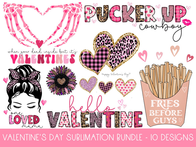 Valentines Day Sublimation Bundle Sublimation The Wild Daisy 