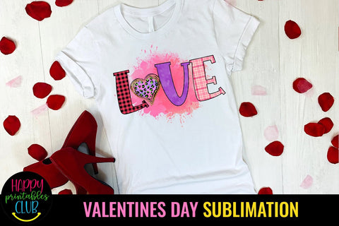 Valentines Day Sublimation Bundle- Valentine Sublimation PNG Sublimation Happy Printables Club 