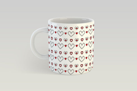 Valentines Day Sublimation, Hearts Full Mug Wrap, Love Mug Sublimation. Sublimation Elinorka 