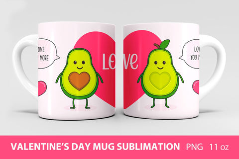 Valentines day sublimation mug wrap Sublimation KMarinaDesign 