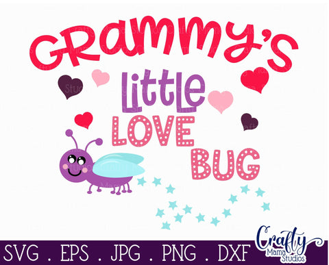 Valentine's Day SVG - Bee Svg - Grandma Svg - Grammy's Little Love Bug SVG Crafty Mama Studios 