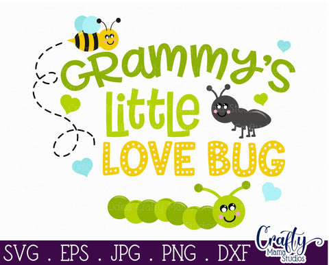 Valentine's Day SVG - Bee Svg - Grandma Svg - Grammy's Little Love Bug SVG Crafty Mama Studios 
