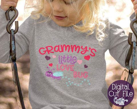 Valentine's Day SVG - Bee Svg - Grandma Svg - Grammy's Little Love Bug SVG Crafty Mama Studios 