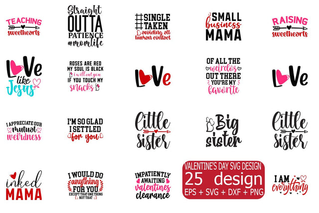 Valentine's day SVG bundle 25 design SVG svgteam 