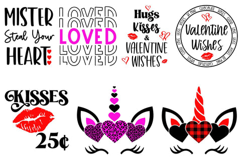 Valentine's Day SVG Bundle | 26 Designs SVG B Renee Design 