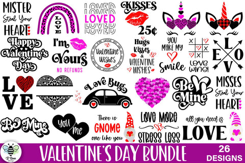 Valentine's Day SVG Bundle | 26 Designs SVG B Renee Design 
