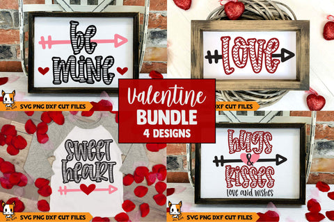 Valentine's Day SVG Bundle | Chevron & Stripes SVG Zen Kitty 