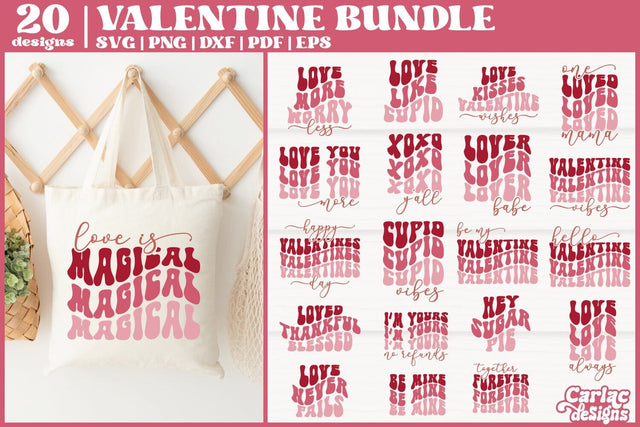 Valentines Day SVG Bundle | Groovy Valentine's Day SVG SVG Carla C Designs 
