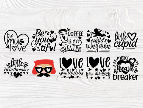 Valentines Day SVG Bundle, Kids Valentines Svg, Cricut Files, Sublimation Designs, Valentine Quotes, Svg Cut Files, Heart Svg, Love Svg SVG TonisArtStudio 