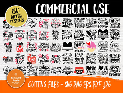 Valentines Day SVG Bundle, Kids Valentines Svg, Cricut Files, Sublimation Designs, Valentine Quotes, Svg Cut Files, Heart Svg, Love Svg SVG TonisArtStudio 