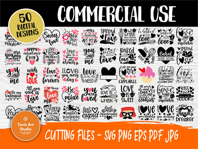 Valentines Day SVG Bundle, Kids Valentines Svg, Cricut Files, Sublimation Designs, Valentine Quotes, Svg Cut Files, Heart Svg, Love Svg SVG TonisArtStudio 