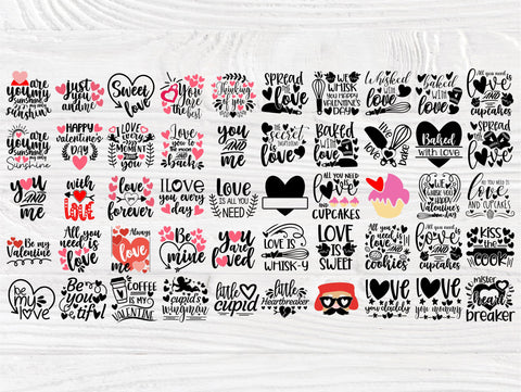 Valentines Day SVG Bundle, Kids Valentines Svg, Cricut Files, Sublimation Designs, Valentine Quotes, Svg Cut Files, Heart Svg, Love Svg SVG TonisArtStudio 