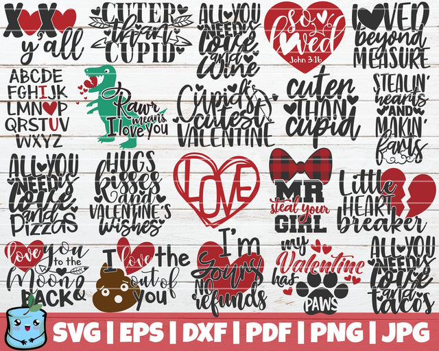Valentine's Day SVG Bundle SVG MintyMarshmallows 