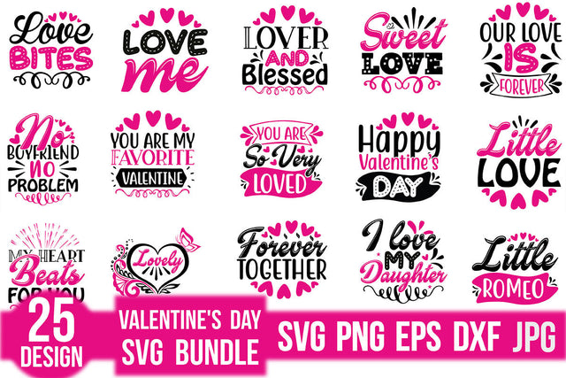 Valentine's Day Svg Bundle SVG Rupkotha 