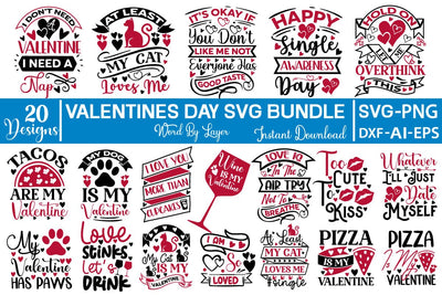 Valentines Day SVG Bundle SVG SVGs,Quotes and Sayings,Food & Drink,On Sale, Print & Cut SVG DesignPlante 503 