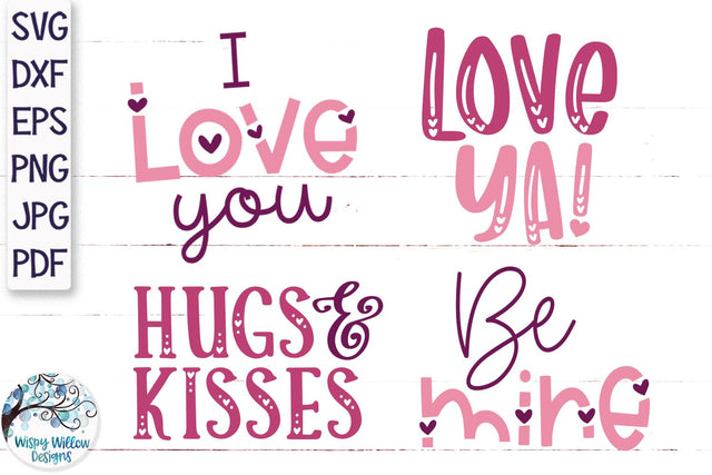 Valentine's Day SVG Bundle SVG Wispy Willow Designs 