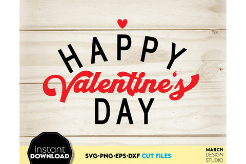 Valentines Day SVG Bundle, Valentines Day Hearts SVG, Happy Valentines Day SVG SVG March Design Studio 