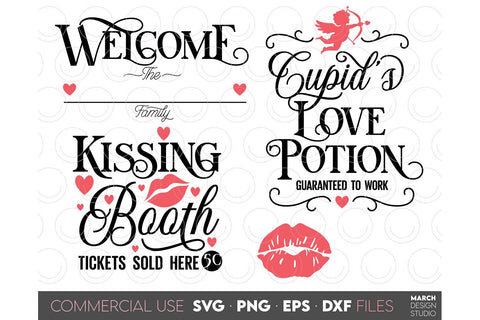 Valentines Day SVG Bundle, Valentines Day Hearts SVG, Happy Valentines Day SVG SVG March Design Studio 