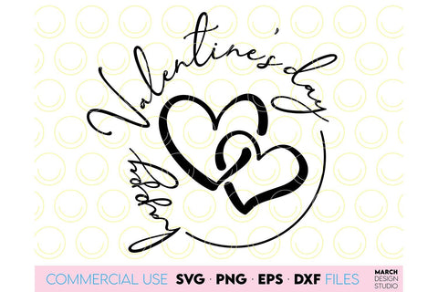 Valentines Day SVG Bundle, Valentines Day Hearts SVG, Happy Valentines Day SVG SVG March Design Studio 