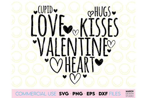 Valentines Day SVG Bundle, Valentines Day Hearts SVG, Happy Valentines Day SVG SVG March Design Studio 