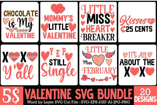 Valentine's Day SVG Bundle , Valentine's Day PNG,Valentine SVG Bundle , Valentine SVG Bundle Quotes SVG BlackCatsMedia 