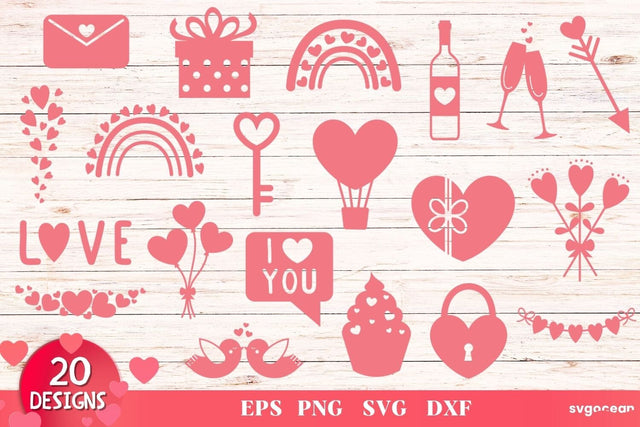 Valentine’s Day Svg Bundle | Valentines | Silhouettes Cut Files SVG SvgOcean 