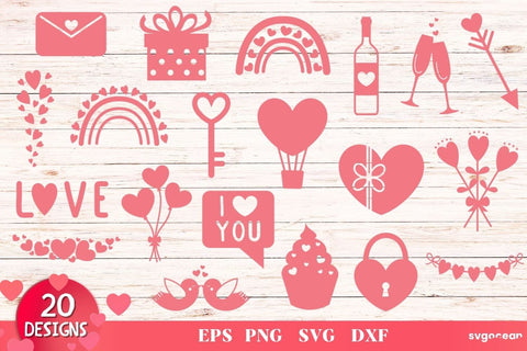 Valentine’s Day Svg Bundle | Valentines | Silhouettes Cut Files SVG SvgOcean 