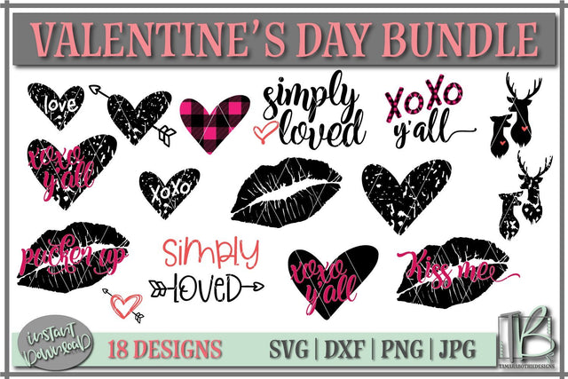 Valentine's Day SVG Bundle, Valentine's SVG Cut File SVG TB Designs 