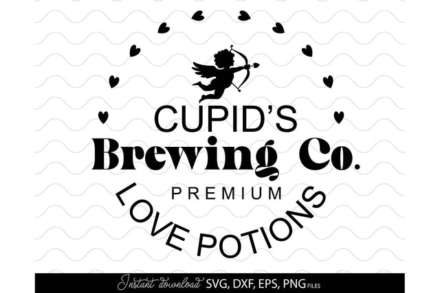 Valentines Day SVG, Cupid SVG, Cupid Arrow SVG, Cupids Brewing Love Potions SVG SVG March Design Studio 