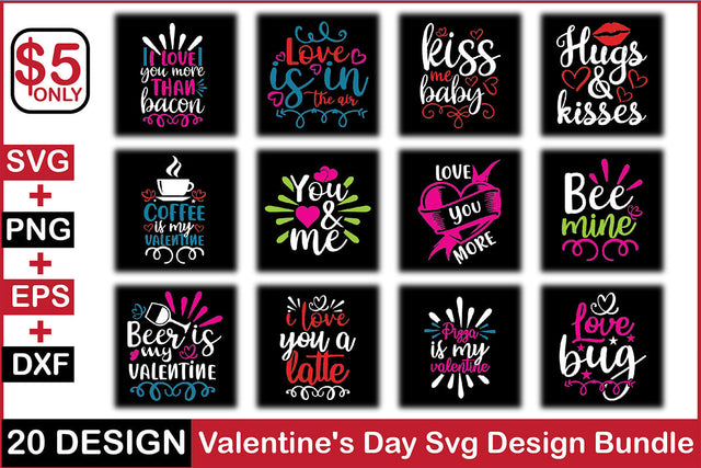 Valentine's Day SVG Design Bundle SVG Rupkotha 