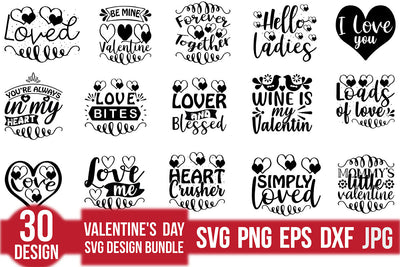Valentine's Day SVG Design Bundle SVG Rupkotha 