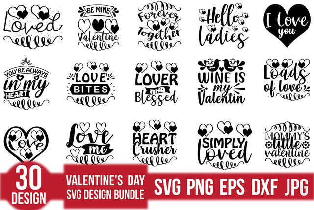 Valentine's Day SVG Design Bundle SVG Rupkotha 
