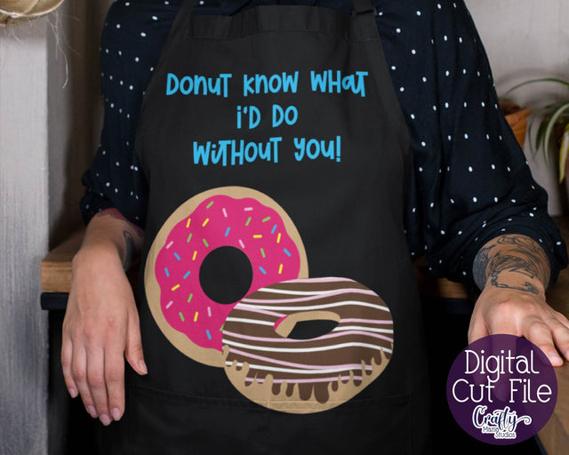Valentine's Day Svg - Food Pun Svg - Donut Know What I'd Do SVG Crafty Mama Studios 