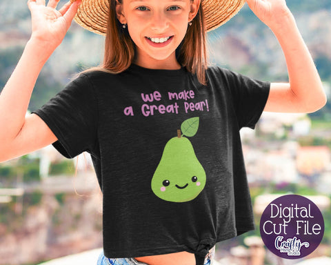 Valentine's Day Svg - Food Pun Svg - We Make A Great Pear Svg SVG Crafty Mama Studios 