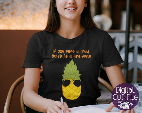 Valentine's Day Svg - Food Pun Svg - You're A Fineapple Svg SVG Crafty Mama Studios 