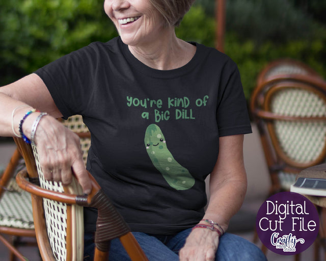 Valentine's Day Svg - Food Pun - You're Kind Of A Big Dill Svg SVG Crafty Mama Studios 