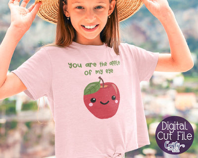 Valentine's Day Svg - Food Pun - You're The Apple Of My Eye SVG Crafty Mama Studios 