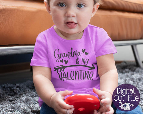 Valentine's Day SVG - Grandma Is My Valentine Svg - Shirt Design SVG Crafty Mama Studios 