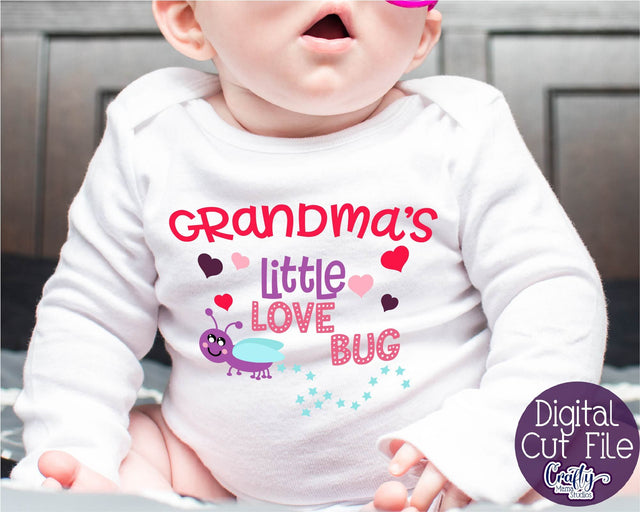 Valentine's Day SVG - Grandma Svg - Grandma's Little Love Bug SVG Crafty Mama Studios 