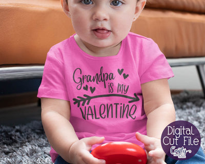 Valentine's Day SVG - Grandpa Is My Valentine Svg - Shirt SVG Crafty Mama Studios 