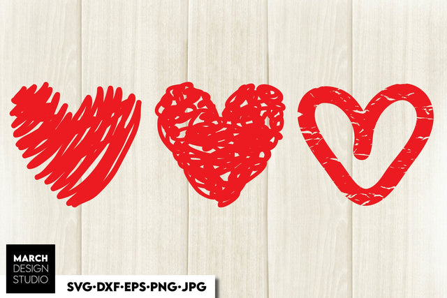 Valentines Day SVG, Hand Drawn Hearts SVG, Valentines SVG, Happy Valentines Day SVG, Love SVG SVG March Design Studio 