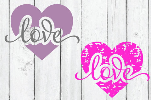 Valentine's Day SVG | Heart with Love Cutout Design SVG B Renee Design 