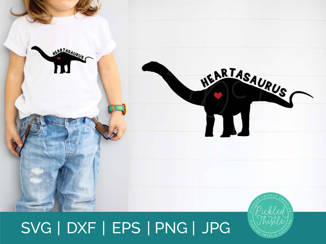 Valentine's Day SVG - Heartasaurus SVG Pickled Thistle Creative 