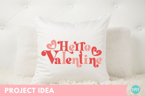 Valentine's Day SVG , Hello Valentine SVG Retro Design SVG OyoyStudioDigitals 