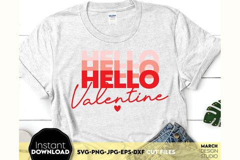 Valentines Day SVG, Hello Valentine SVG, Valentines SVG, Happy Valentines Day SVG, Heart SVG SVG March Design Studio 