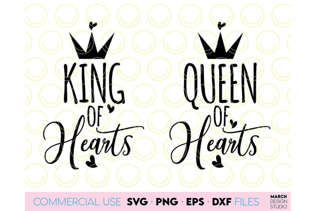 Valentines Day SVG, King Of Heart SVG, Valentines SVG, Happy Valentines Day SVG, Heart SVG SVG March Design Studio 