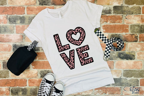 Valentines Day SVG, Leopard Love SVG Print - 3 Layers. SVG Elinorka 